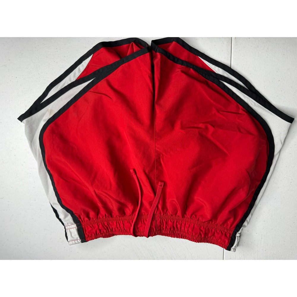 Nike Dri-FIT Kids Small Red White Black Running Athletic Shorts Dolphin Hem